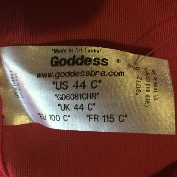 NWT GODDESS BRA US 44C CHERRY LACE - Picture 4 of 4